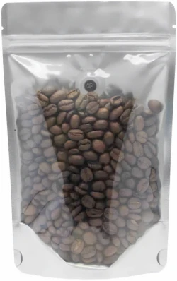 Clear/Gold 8 oz. Stand Up Pouch with Valve