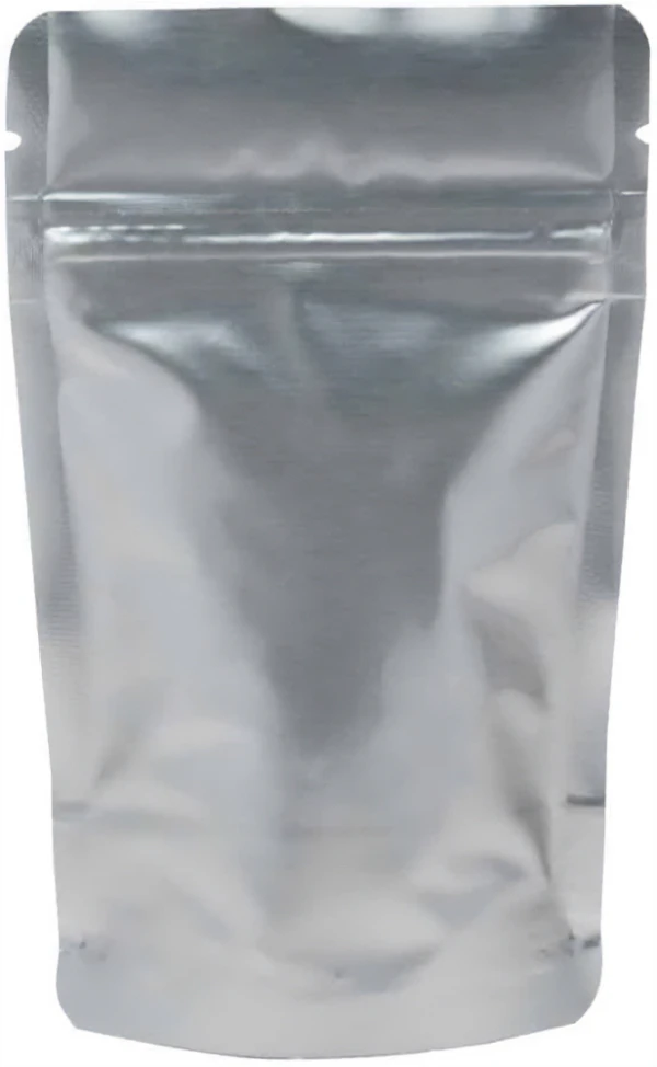 Clear/Silver 1 oz. Stand Up Pouch Back 1 oz Stand Up Pouch Clear/Silver PET/ALU/LLDPE Back