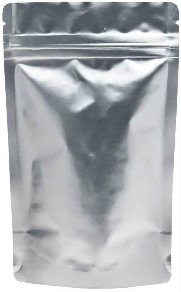 2 oz Stand Up Pouch Clear/Silver PET/ALU/LLDPE Back