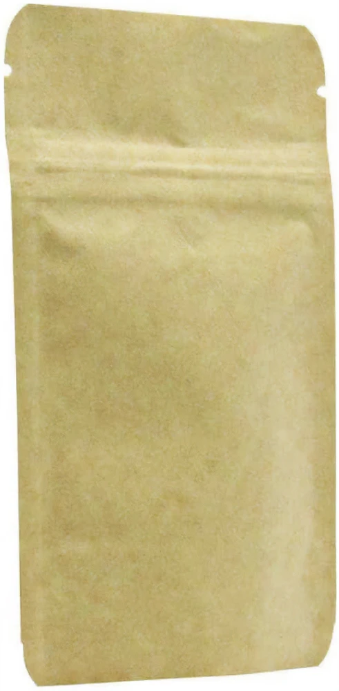 1 oz Metalized Stand Up Pouch Kraft KRAFT/VMPET/LLDPE Side