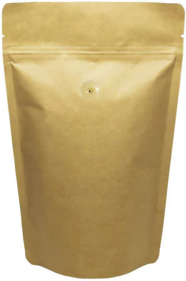 Kraft 8 oz. Stand Up Pouch with Valve 8 oz Stand Up Pouch with valve Kraft KRAFT/ALU/LLDPE