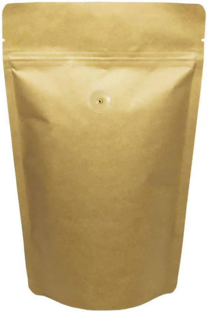 8 oz Stand Up Pouch with valve Kraft KRAFT/ALU/LLDPE