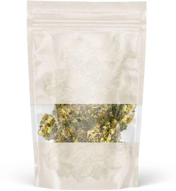 16 oz Rice Paper Stand Up Pouch White RICE PAPER/PET/LLDPE for Weed