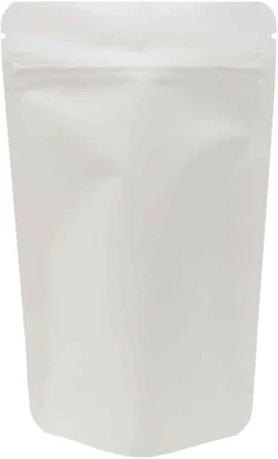 White Kraft 2 lb Stand Up Pouch Bags