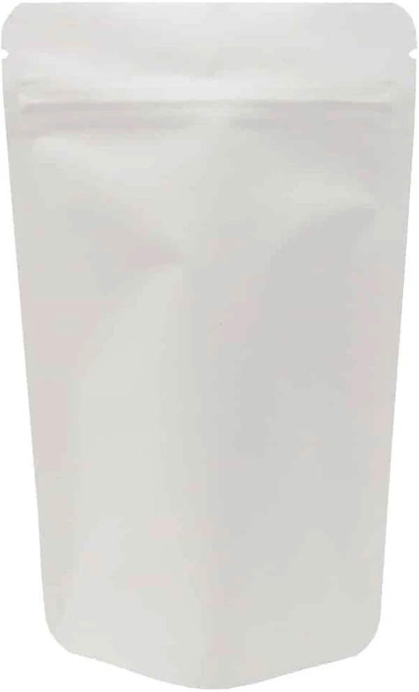 2 oz Stand Up Pouch White Kraft WHITE KRAFT/PET/ALU/LLDPE 2 oz Stand Up Pouch White Kraft WHITE KRAFT/PET/ALU/LLDPE