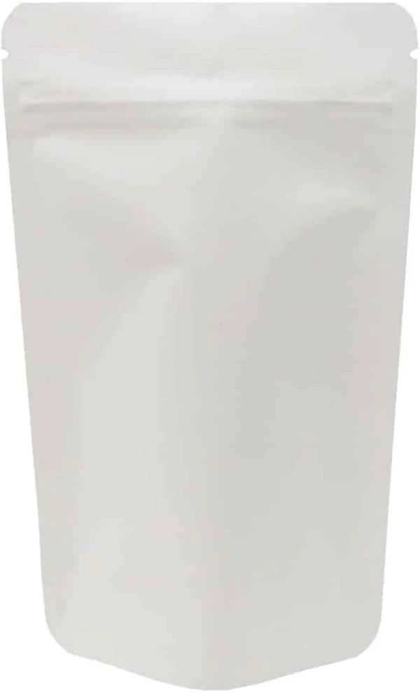 White Kraft 8 oz. Stand Up Pouch 8 oz Stand Up Pouch White Kraft WHITE KRAFT/PET/ALU/LLDPE