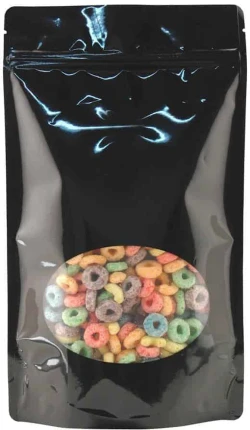 Black 16 oz. Window Stand Up Pouch