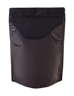 Black 16 oz. Metalized Stand Up Pouch
