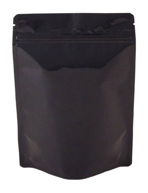 4 oz Metalized Stand Up Pouch Black PET/VMPET/LLDPE 4 oz Metalized Stand Up Pouch Black PET/VMPET/LLDPE