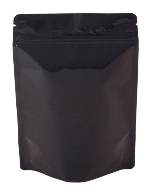 4 oz Metalized Stand Up Pouch Black PET/VMPET/LLDPE 4 oz Metalized Stand Up Pouch Black PET/VMPET/LLDPE