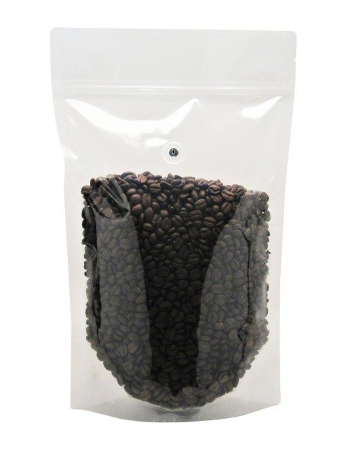 16 oz Stand Up Pouch with valve Clear PET/LLDPE