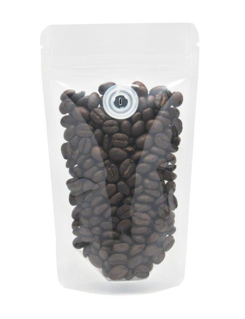 2 oz Stand Up Pouch with valve Clear PET/LLDPE
