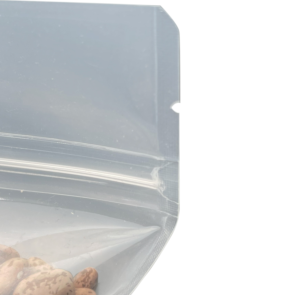 24 oz. Stand Up Zipper Pouch Bags - 8 5/8x11 1/2 + 4 CLEAR - PET/LLDPE Tear Notch