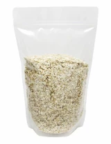 Clear 5 lb Stand Up Pouch with Oats