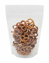 Clear 8 oz. Stand Up Pouch with Pretzels