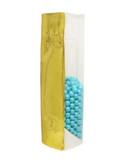 16 oz Stand Up Pouch with valve Clear/Gold PET/ALU/LLDPE
