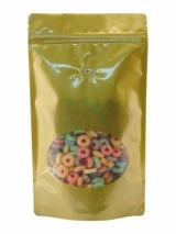 16 oz Window Stand Up Pouch Gold PET/LLDPE