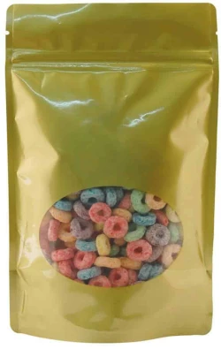 Gold 8 oz. Window Stand Up Pouch