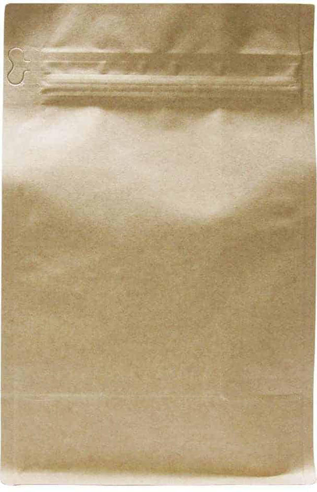 Kraft 12 oz. Block Bottom Side Gusset Bags with Valve Back