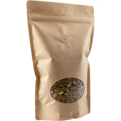 Kraft 16 oz. Window Stand Up Pouch with Valve