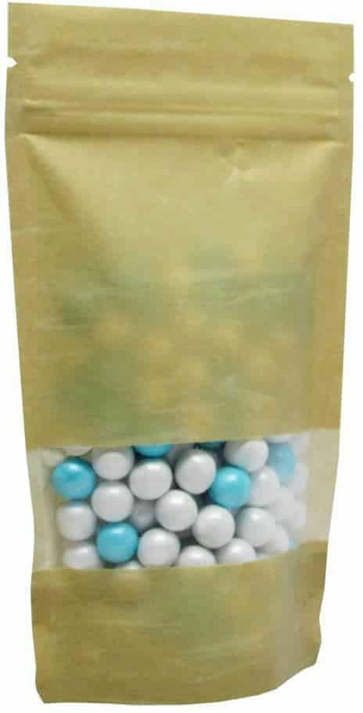 Kraft 2 oz. Rice Paper Stand Up Pouch 2 oz. Rice Paper Stand Up Zipper Pouch Bags - 4