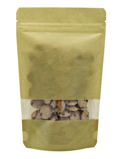 4 oz Rice Paper Stand Up Pouch Kraft RICE PAPER/PET/LLDPE
