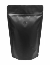 Matte Black 16 oz. Stand Up Pouch with Valve