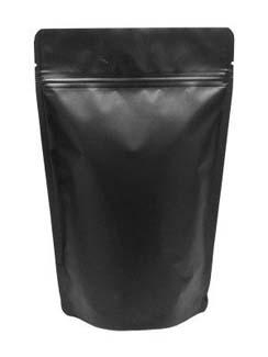 8 oz Stand Up Pouch Matte Black MBOPP/PET/ALU/LLDPE