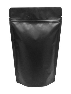 8 oz Stand Up Pouch Matte Black MBOPP/PET/ALU/LLDPE