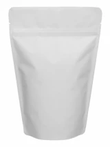 12 oz Stand Up Pouch Matte White MBOPP/PET/ALU/LLDPE