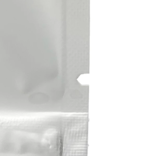 Matte White 12 oz. Stand Up Pouch with Valve Tear Notch 12 oz. Stand Up Zipper Pouch Bags with valve - 6 3/4x10 1/2 + 3 1/2 MATTE WHITE - MBOPP/PET/ALU/LLDPE Tear Notch