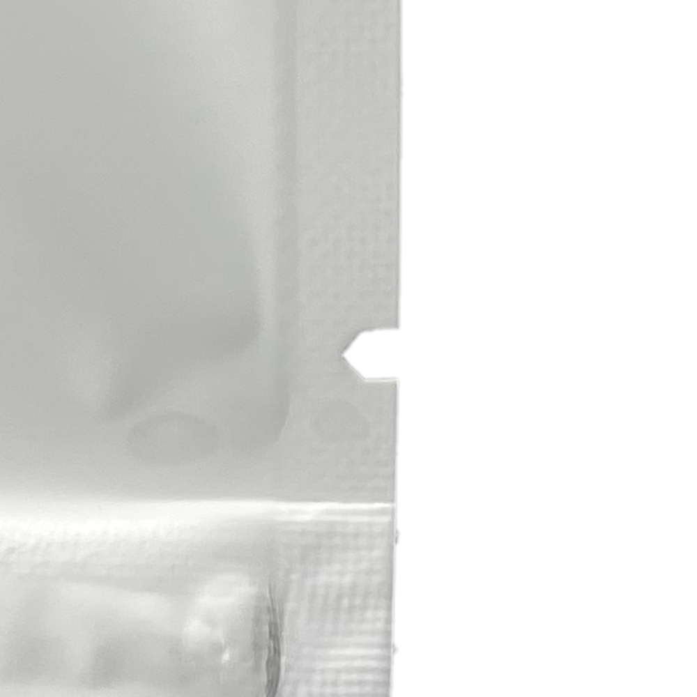 12 oz. Stand Up Zipper Pouch Bags with valve - 6 3/4x10 1/2 + 3 1/2 MATTE WHITE - MBOPP/PET/ALU/LLDPE Tear Notch