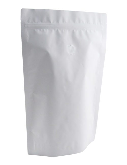 Matte White 2 lb Stand Up Pouch with Valve Matte White 2 lb Stand Up Pouch with Valve