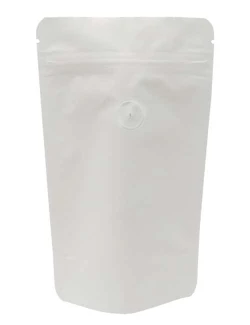 Matte White 2 oz. Stand Up Pouch with Valve