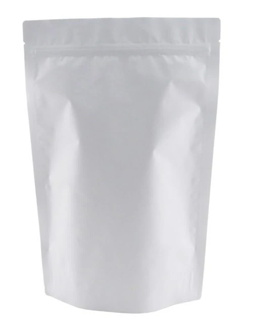 4 oz Stand Up Pouch Matte White MBOPP/PET/ALU/LLDPE 4 oz Stand Up Pouch Matte White MBOPP/PET/ALU/LLDPE