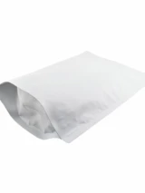 Matte White 5 lb Stand Up Pouch Bottom Gusset