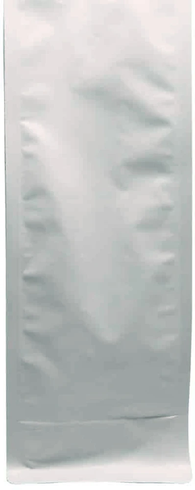 Matte White 8 oz. Block Bottom Side Gusset Bags with Valve Back Matte White 8 oz. Block Bottom Side Gusset Bags with Valve Back