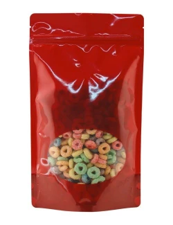 Red 16 oz. Window Stand Up Pouch
