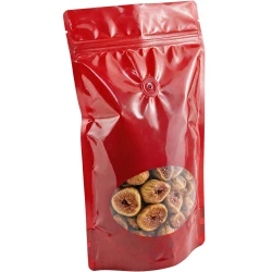 Red 16 oz. Window Stand Up Pouch with Valve
