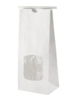 1 lb Bag with Window - White w/Tin Tie