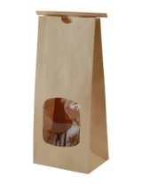 1 lb Kraft Bag with Window w/Tin Tie