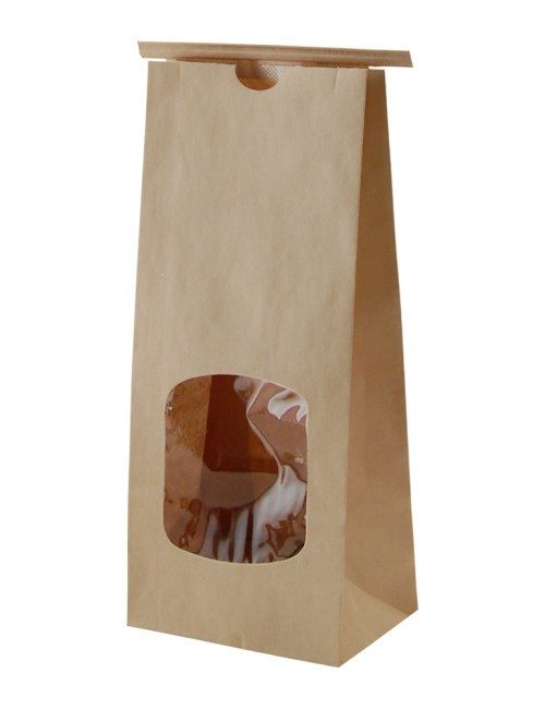 1 lb Kraft Bag with Window w/Tin Tie 1 lb Kraft Bag with Window w/Tin Tie