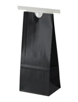 1/2 lb Paper Bag w/ Tin Tie - Black