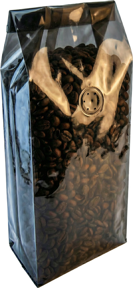 Black 5 lbs Poly Side Gusset Bags with Valve Black 5 lbs Poly Side Gusset Bags with Valve