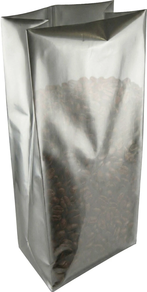 Translucent Silver Foil 5 lbs Side Gusset Bags 5 lbs Side Gusset Bags Bags - 7 x 4 1/2 x 19 1/4 Silver