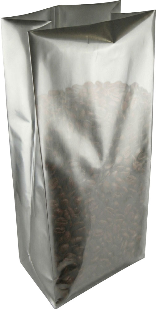 5 lbs Side Gusset Bags  Bags - 7 x 4 1/2 x 19 1/4 Silver