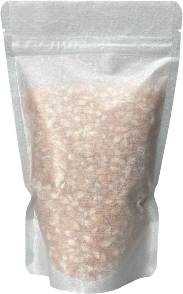 4 oz Rice Paper Stand Up Zipper Pouch Bags - 5 1/8x8 1/8 + 3 1/8 WHITE - RICE PAPER/PET/LLDPE Back