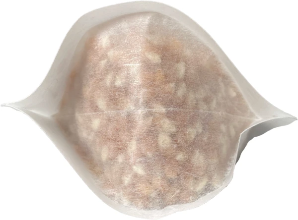 4 oz Rice Paper Stand Up Zipper Pouch Bags - 5 1/8x8 1/8 + 3 1/8 WHITE - RICE PAPER/PET/LLDPE Bottom