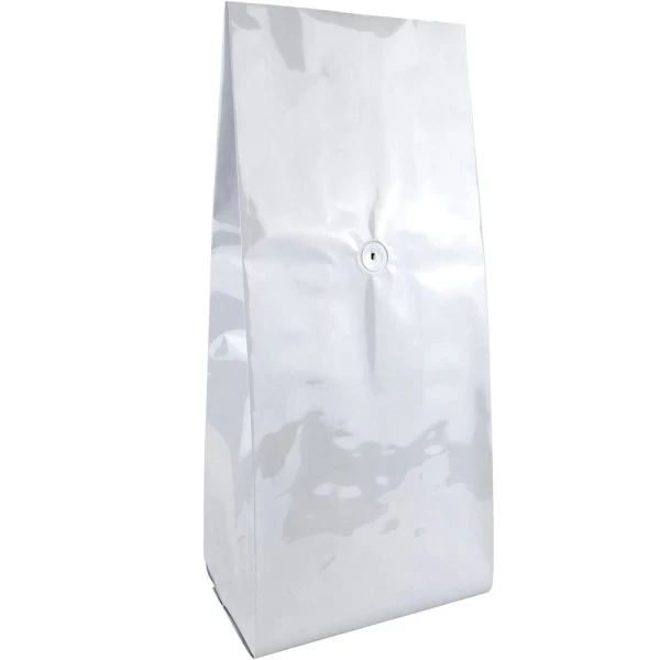 White 5 lbs Side Gusset Bags with Valve 5 lbs Side Gusset Bags with valve - 7 x 4 1/2 x 19 1/4 White