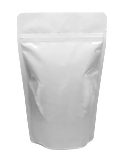 White 8 oz. Stand Up Pouch